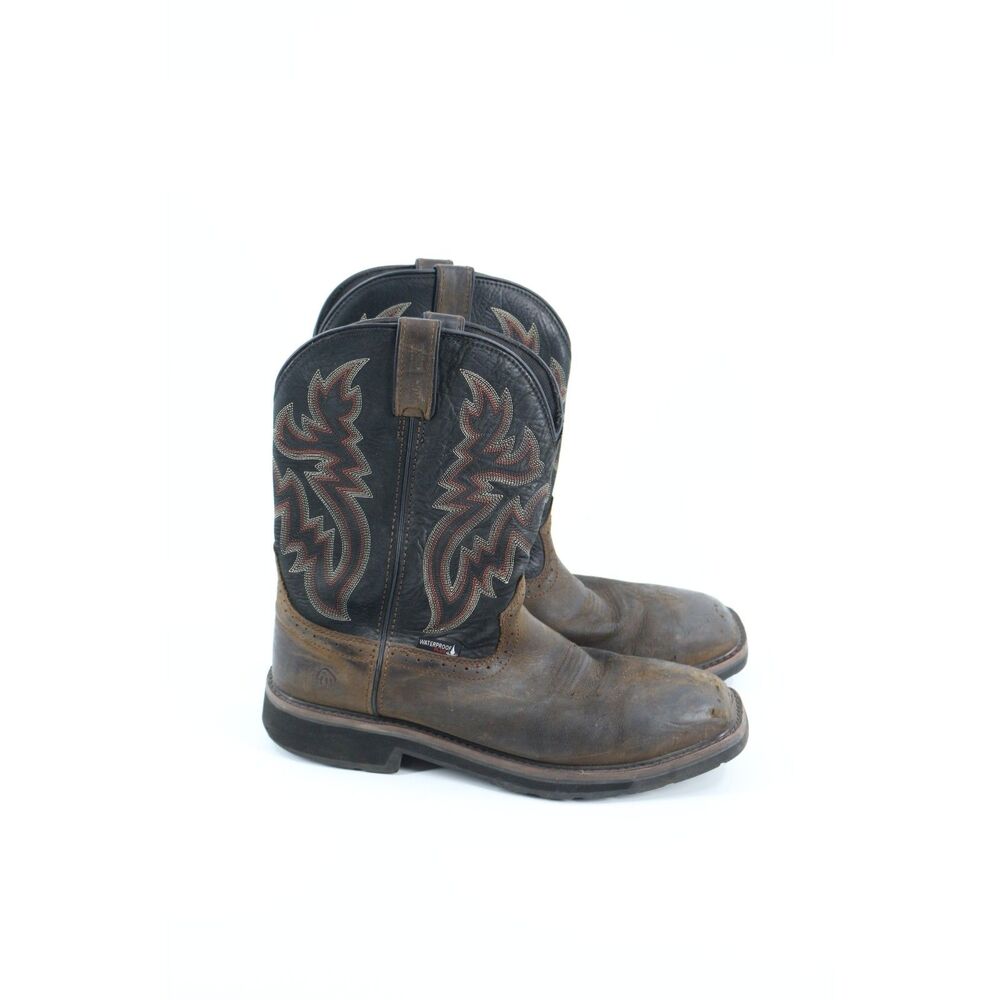 Wolverine Mens Rancher Waterprooft Wellington Work Boot Leather Steel Toe 11.5EW